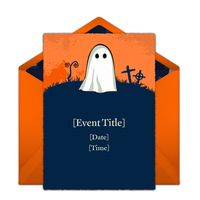 We love this ghostly free Halloween invitation. A great kids Halloween party idea.