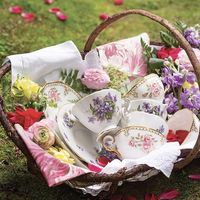 Victoria Magazine - Floral china teacups