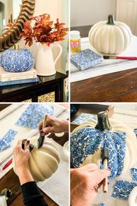 From Simple to Stunning: Decoupage Your Pumpkin with Napkins - cottage in the mitten