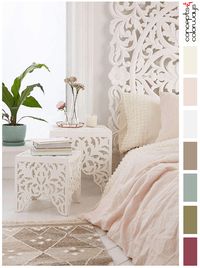 blush toned interior color palette, color combinations, color schemes, color ideas, color for interiors, burgundy, avocado green, eucalyptus green, gray-brown, dreamy white, blush pink, blush rose, dusty pink, dusty rose, ivory, benjamin moore simply white,  sherwin williams kind green, benjamin moore pink bliss