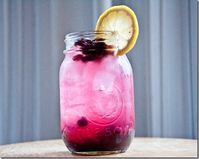 Blueberry-infused vodka lemonade. (Not a fan of blueberries... but maybe a different fruit?)