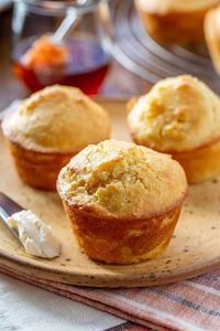 Our easy homemade Corn Muffins have great texture, loads of flavor and a hint of sweetness. Perfect served with BBQ, chili, soups and stew #cornmuffins #cornbreadmuffins #cornbreadmuffinrecipe #cornmuffinrecipe