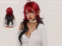 hair red black creative game bonbon