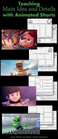 Free Printables to Use with Animated Shorts (Main Idea and Details)