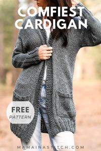 If you're looking for a beginner friendly, easy knit sweater cardigan pattern, you've come to the right place! This sweater is knit flat and it uses the This gorgeous, easy knit cardigan is so perfect for beginners and seasoned knitters alike! The free pattern is available.