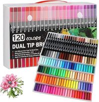 Funnasting Dual Tip Brush Pens, Colouring Pens 120 Colors Dual Brush Pens Art Markers with Flexible Nylon Brush Tip & Fineliner Tip for Colouring/Drawing/Sketching/Painting : Amazon.co.uk: Stationery & Office Supplies