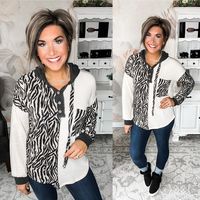 All We Know Zebra Hooded Top