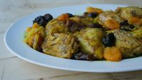 Moroccan Braised Chicken with Dried Fruit for Tu Bishvat