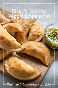 Vegetarian empanadas the whole family will love, from Ricky, a co-manager at Walmart. This recipe is inspired by Ricky’s grandmother’s restaurant in Puerto Rico. For him, empanadas are a symbol of inclusion for the Latinx community. Learn more about his story and shop his recipe at the Walmart Community Table. Share your family-favorite recipe using #WalmartCommunityTable.