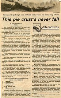 Never Fail Pie Crust … Pinner said: my mother found this also back in the 50's and our family has never used another pie crust recipe since . . . it never EVER fails! It's delicious and easy too!