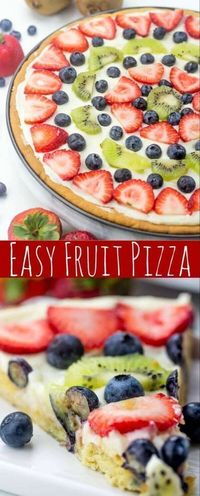 Fun, quick and delicious, this easy fruit pizza uses minimal ingredients and is the perfect dessert or sweet breakfast recipe to add to your menu. This fruit pizza is a must-try for all fruit lovers. This fruit pizza is so easy to make and is great for breakfast. Try this fruit pizza today!