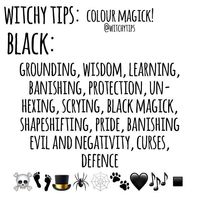 Witchy Tips : Colour Magick - Black