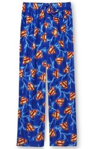 SUPERMAN Plush Emblem Lounge Pants Sleep Pjs Pajamas NeW Men's Small S 28"-30" #Superman #LoungePants