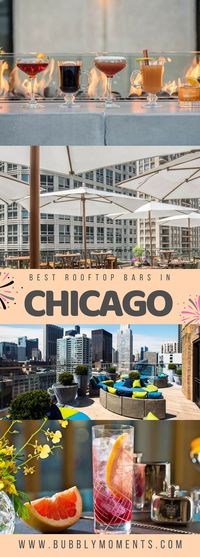 An hour at one of the Chicago rooftop bars can be both relaxing and exciting. There are tons of options to pick from and plenty of the excellent options with stunning city views. Here is a list of some of the best rooftop bars in Chicago. Upstairs at the Gwen | Z Bar Peninsula Chicago | Trump Terrace | Londonhouse Chicago | Cindy's | Cerise Rooftop | Apogee | IO Godfrey | Zed451  best rooftop bars, chicago bars, chicago rooftop bars, rooftop bar, rooftop restaurants chicago | Bubbly Moments