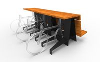 Malik Gallery Collection | 20-04-34 Bench / Bike Rack / Table by Puczynski