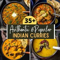 Learn all you need to know about Indian curries and get some easy and authentic recipes that'll get you cooking in no time. You'll love the variety of traditional Indian curry recipes featured in this post. It includes traditional recipes from all over India that feature vegetarian, vegan, chicken, and seafood and no, not all are spicy.