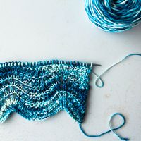 Fan & Feather Dishcloth Knitting Pattern : Liveliness : by Brome Fields