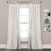 Set Of 2 84"x40" Sophia Ruffle Window Curtain Panels White -lush Décor : Target