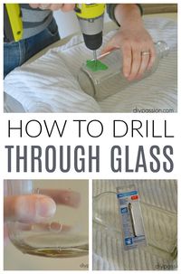 Learn how to drill through glass and DIY trash into home decor treasure. #diypassionblog #trashtotreasure #homedecor #drill