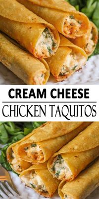 Cream Cheese and Chicken Taquitos - Delishtasty.com