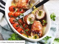 Involtini de poulet au pesto mozzarella et jambon de Parme