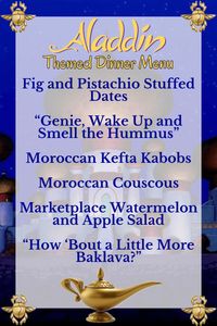 This week, our family set off on a magic carpet ride while enjoying an Aladdin themed dinner!