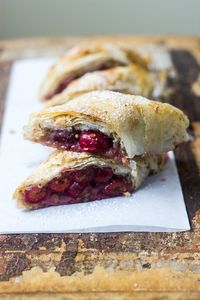 Hungarian sour cherry strudel (purchased phyllo dough makes this fast. You can use frozen cherries out of season.)