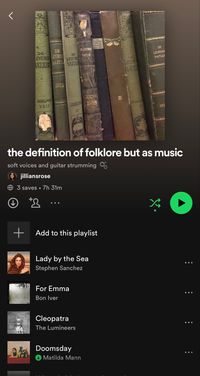 folk folklore acoustic acoustic guitar strumming guitar strumming noah kahan folk malone bon iver the lummineers cleopatra gregory alan isakov spotify spotify playlist music