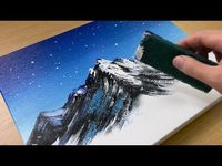 (6000) Painting Snowy Mountains / Easy Acrylic Painting Technique - YouTube