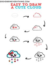 Cute cloud drawing