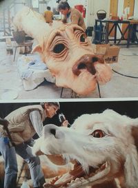 Falcor the luck dragon in the never ending story (bavaria studios backstage behind the scenes)