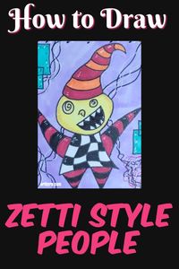 Learn how to make Zetti art drawings. These fun, quirky people are perfect for the beginner artist just learning to draw.