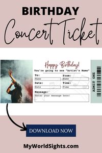 How to gift concert tickets! Surprising a friend with concert tickets for their birthday or just because? This guide will give you ideas on how to give someone concert tickets. Learn how to use our concert ticket template to make your gift extra special!