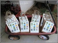 Summer Scavenger Hunt: Attach a printout with pictures to a bag for people to place items found in. A wagon is always adorable :)