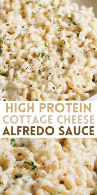 Indulge your creamy, carb-y pasta desires with my Healthy Cottage Cheese Alfredo recipe! Simply made with just 10 ingredients and ready in under 30 minutes, this easy high-protein variation has all the deliciousness of traditional alfredo sauce with none of the guilt.