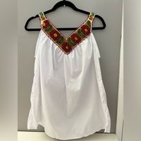 Brand New! This Blouse Was Made In Guerrero,Mexico By Local Artisan. Each Bead On This Blouse Was Hand Stitched And Designed. This Is A Traditional Women Blouse That Is One Size Fits All. Please Take A Look At Measurements On The Pictures. And Feel Free To Ask Me Any Questions.