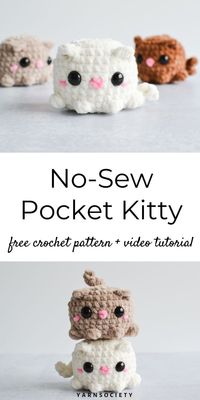 Pocket Kitty adores cuddling in your lap for a cozy nap. If you’re ever searching for Pocket Kitty, don’t forget to peek into your yarn bag – this playful feline has a soft spot for yarn.