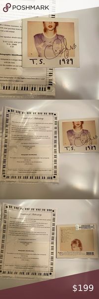 taylor swift 1989 autograph signed CD COA new name pristine authentic taylor swift autograph w/ certificate of authenticity (COA) w/ holographic stamp & matching ID # for full quality assurance! no flaws or defects at all in my opinion! comes with new 1989 CD in case *please note it’s signed outer sleeve, not the pamphlet (see photos)  can include some lover confetti upon buyer request  i have SO many taylor swift items im listing soon! (& a lot up already!) so BUNDLE!  if u want to request item