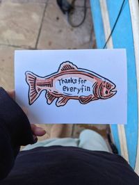 Thanks for everyfin linoprint fish card  #birthdaycardsdiy #diybirthdaycards #funnybirthdaycards #cutebirthdaycards