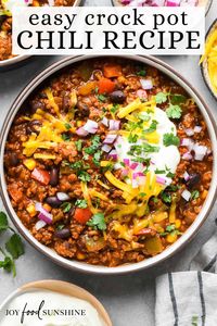 Crock Pot Chili Recipe