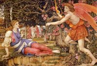 Love and the Maiden by John Roddam Spencer Stanhope (1877)