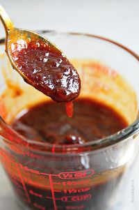 Spicy Peach BBQ Sauce Recipe from addapinch.com #BHGSummer