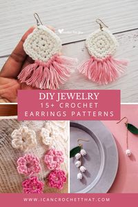 DIY Crochet Jewelry Patterns Looking for DIY crochet jewelry patterns? Our collection features beautiful and unique crochet loop earrings patterns. Save this pin to keep these must-try crochet earrings tutorials handy for your next project!