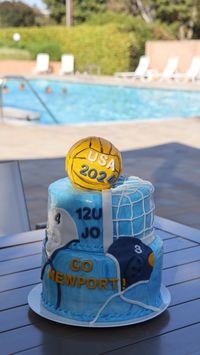 Marie-Charlotte Wood Joly | Their waterpolo 2024 JO kick off party cake ! Made a quick tutorial using #biggerbolderbaking fondant easy recipe… step by step….… | Instagram