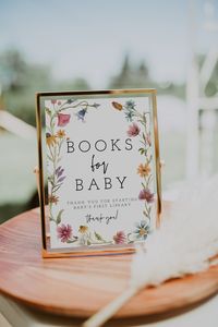 Boho Book for Baby Sign Printable Baby Shower Book for Baby - Etsy