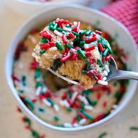 Sugar Cookie Protein Mug Cake | Dashing Dish