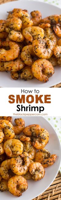 How to Smoke Shrimp in an Electric Smoker BBQ Recipe - Smoked shrimp is rich and delicious. Simple to make with these easy instructions. Make in an electric smoker, or pellet, big green egg or other smoker.