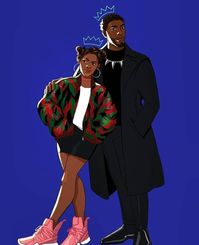 Credits to artist. #blackpanther #tchalla #shuri #marvel #mcu #avengers #avengersinfinitywar #infinitywar #chadwickboseman #leticiawright