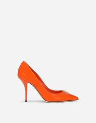 Women's Pumps in Orange | Patent leather pumps with DG logo | Dolce&Gabbana