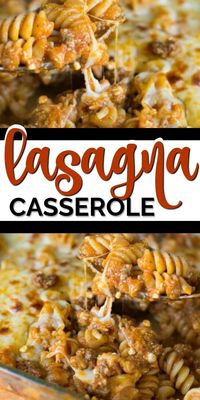 This easy lasagna casserole recipe (or baked rotini as it’s also called) is as simple as it is delicious. This recipe combines tender pasta, spices, hearty ground beef, tomato sauce, and plenty of cheese. It’s a family favorite dinner at our house for busy nights. And if you happen to have leftovers, those heat up for an incredibly comforting meal the next day.  #EasyLasagnaCasserole #LasagnaRecipes #CasseroleRecipes #OnePotMeals #ComfortFood #EasyDinner #LasagnaLovers #CasseroleInspiration #FamilyDinner #GroundBeefCasserole #EasyMeals #ItalianRecipes #BakingInspiration #QuickLasagna #CheesyCasserole #LasagnaCasseroleRecipe #DinnerIdeas #WeeknightDinner #LasagnaLove #HeartyMeals #HomemadeLasagna